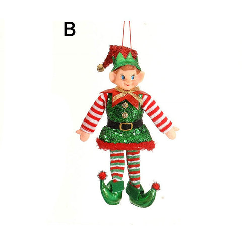 VETUR Decorazione natalizia Elfo di Babbo Natale 2 varianti lui e lei 25 cm