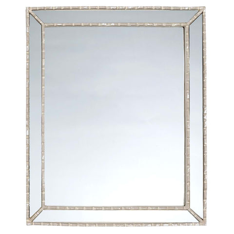BLANC MARICLO' Specchio Cornice appoggio resina e vetro tortora 24,7x2,5x29,7 cm