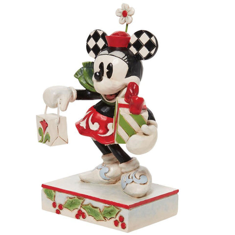 Figurine de Noël Enesco Minnie Mouse avec cadeaux de Noël Disney Traditions
