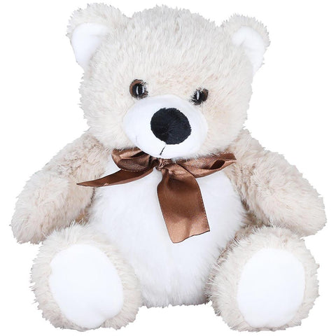 Boltze White Bear Stuffed Animal with Bow 14x12xH24 cm