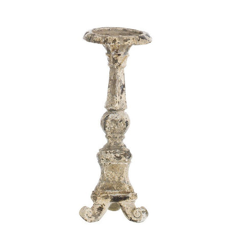 BLANC MARICLO Candlestick candlestick with one flame L'ANTIQUARIO in resin H38cm A27531