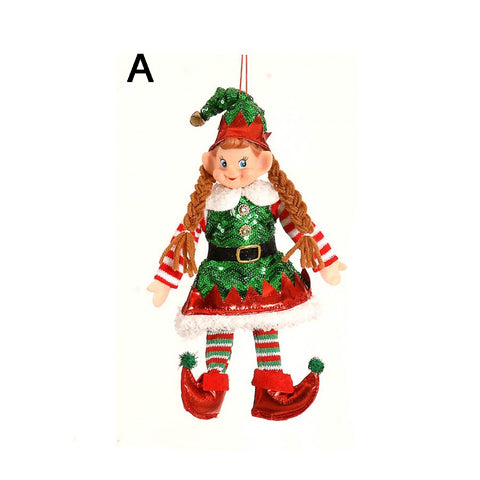 VETUR Decorazione natalizia Elfo di Babbo Natale 2 varianti lui e lei 25 cm