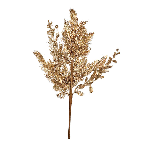 Lena Gold Branche de cueillette de Noël fleurs avec baies H23,5 cm
