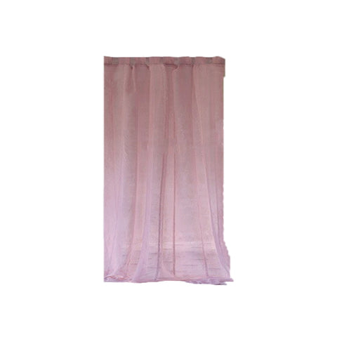 BLANC MARICLO' Lot de 2 panneaux de rideaux JACQUARD RAYÉ rose à passants 150x290 cm