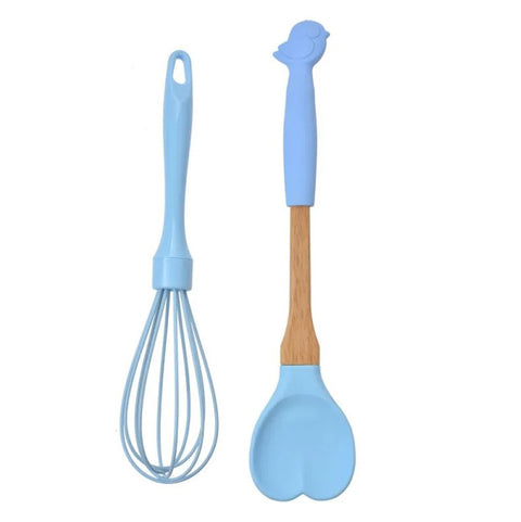Clayre &amp; Eef Set of 2 kitchen utensils spatula and whisk 29x6 / 26x6 cm