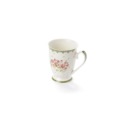 FABRIC CLOUDS Grand mug en porcelaine ELIZABETH 2 variantes avec fleurs 310ml