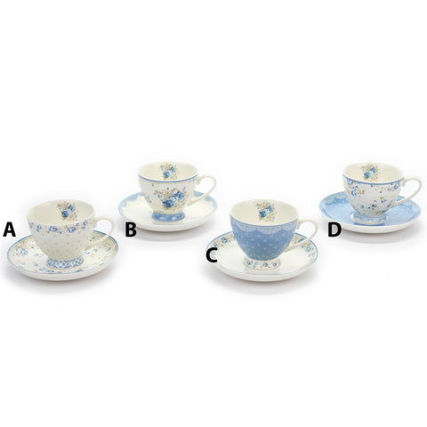 FABRIC CLOUDS Tasse à thé en porcelaine CAMILLA 4 variantes 250 ml 8,8x7,2x15 cm
