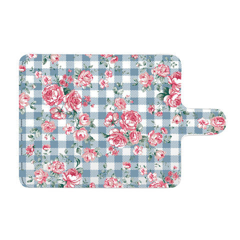 ISABELLE ROSE Light blue and pink bone china chopping board 23x15 cm
