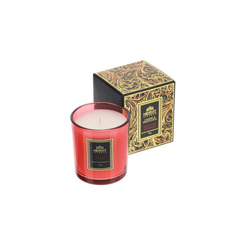 HERVIT Scented candle JAZZ IN AFTERNOON Christmas scent red glass 7x8 cm