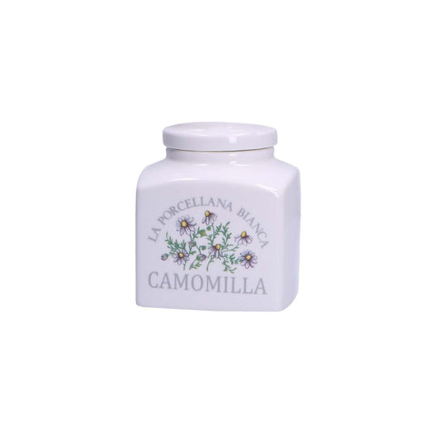LA PORCELLANA BIANCA Porcelain chamomile jar H11cm P0126500CA