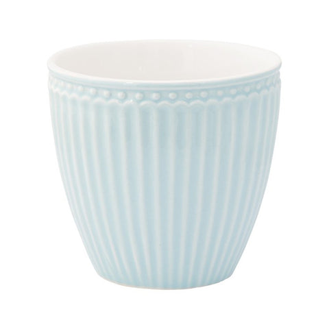GREENGATE Breakfast cup ALICE PALE BLUE in blue ceramic 9x10 cm STWLATAALI2906