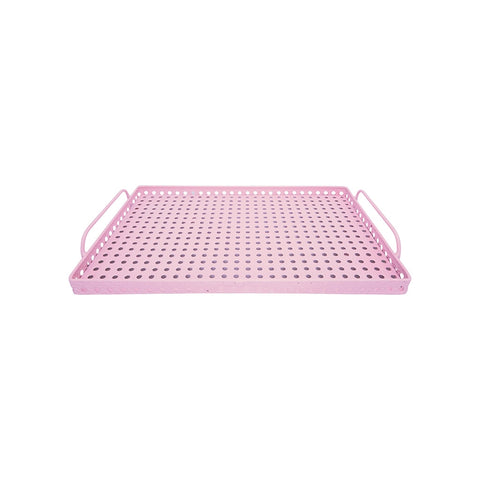 GREENGATE Medium rectangular light pink iron tray 28x43 cm IROTRARM1902