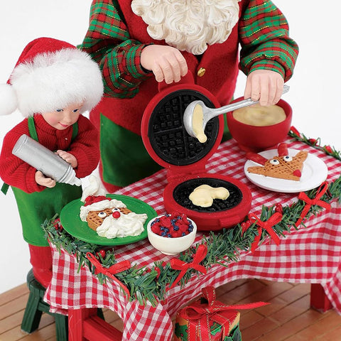 Département 56 Rêves possibles Résine Père Noël préparant des bonbons