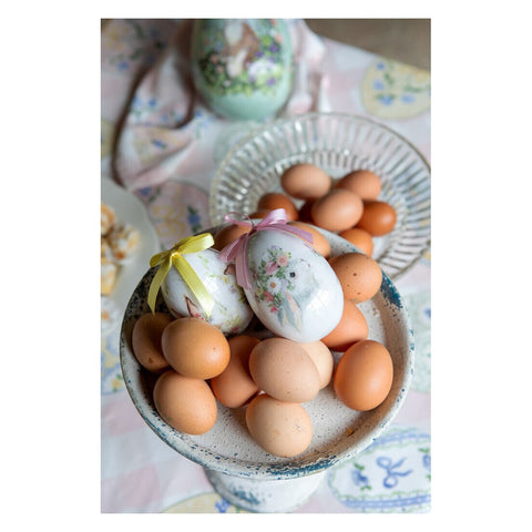Blanc Mariclò Decorazione uova con coniglietto per Pasqua "Aminta" 7x7xH10 cm