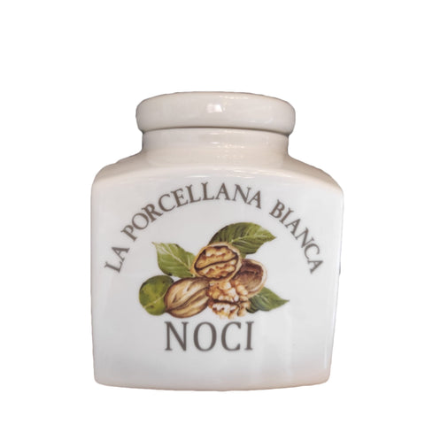 LA PORCELAINA BIANCA White container nut jar H11cm