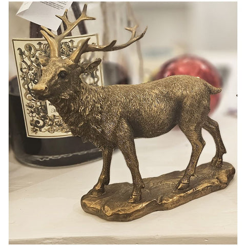 Formano Deer in antique gold stone 2 variants (1pc)