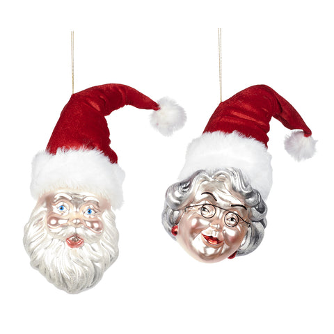GOODWILL Testa di Babbo Natale e Mamma Natale 2 varianti (1pz)