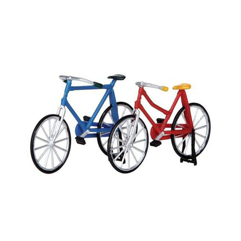 LEMAX Build your village set of 2 decorative bicycles 13x2,5x4,2h cm