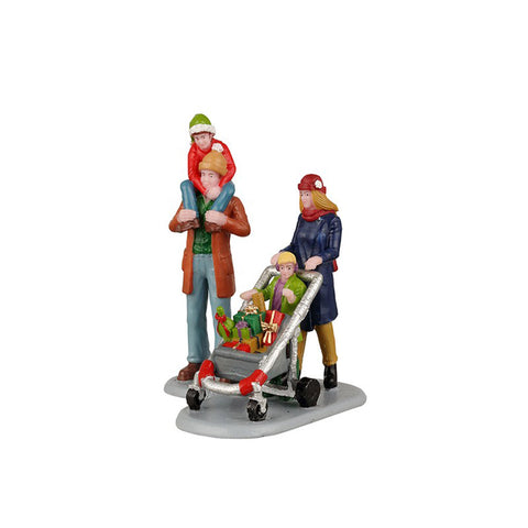 LEMAX Set 2 pieces Complete family in resin for your Christmas village