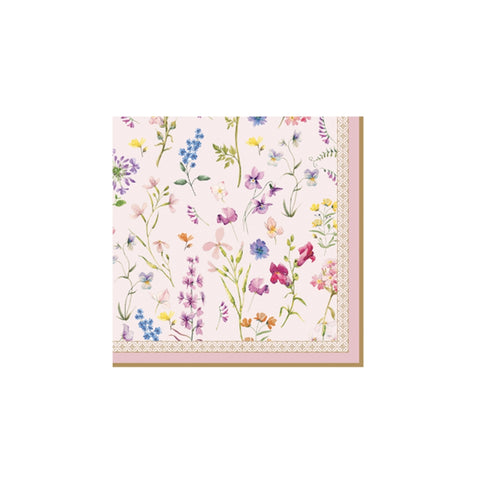 EASY LIFE Lot de 20 serviettes en papier fleurs SYMPHONIE FLORAL 33x33