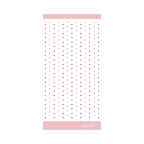 ISABELLE ROSE Bandana foulard fascia per capelli da donna bianco con pois rosa