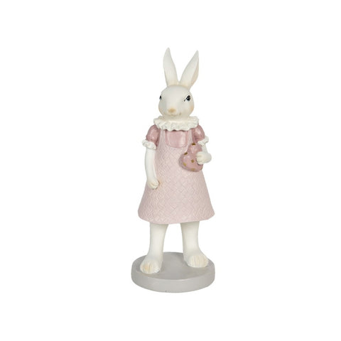 CLAYRE & EEF  Decorazione coniglio ragazza bianco 9x8x20 cm 6PR3150