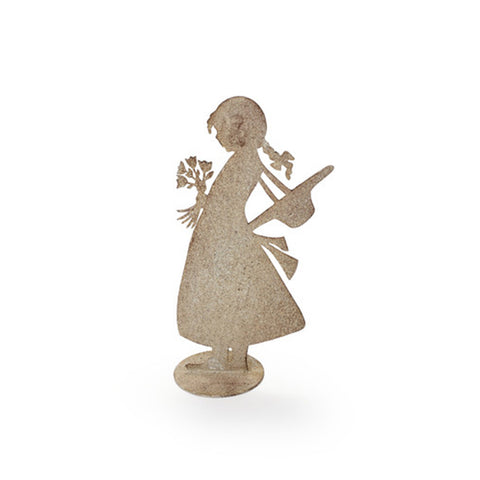 Nuvole di Stoffa Figurine en métal vieilli "Silhouette" Shabby 18x10xh31 cm