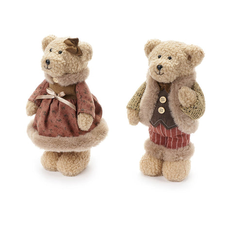 TISSU NUAGES EMILY ours en peluche décoration variante femme ou homme H26 cm