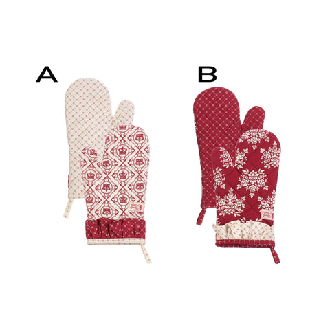 FABRIC CLOUDS Oven glove FAVOLE 2 variants Christmas patterns 30x19cm