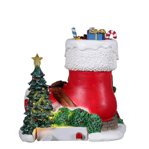 LEMAX Casa elfo con luci "ELF LANE 3" a forma di scarpa per il tuo villaggio di Natale