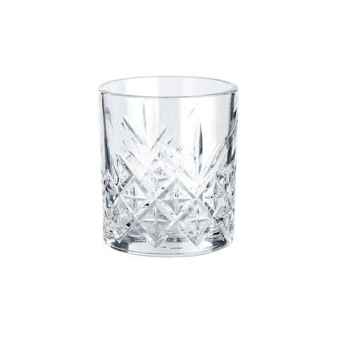 ORCHIDEA MILANO Set 6 bicchieri whisky vetro trasparente TUMBLER DIAMOND 230 ml