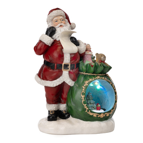 Figurine de Noël GOODWILL Père Noël en résine lumineuse led