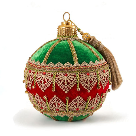 GOODWILL Christmas ball container to hang in fabric D30 cm