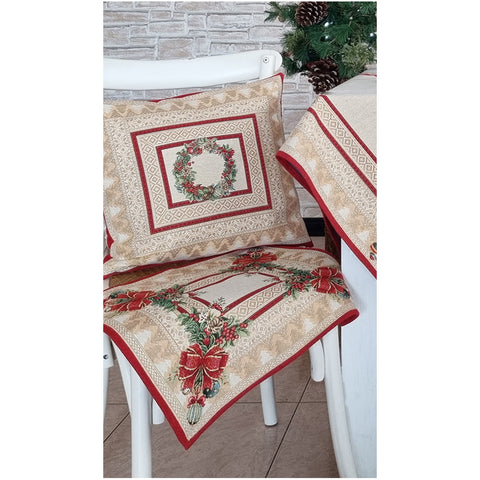 L'Atelier 17 Christmas cushion cover in "Gobelin" lurex 4 variants (1pc)