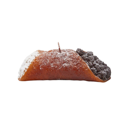 EDG Set 2 decorative candles in the shape of an artificial brown cannoli h 5x16x6 cm