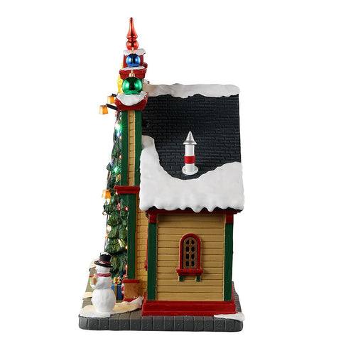 LEMAX Illuminated Building Christmas Boutique "Cranberry Hill Christmas Boutique" in resin