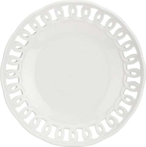La Porcellana Bianca Perforated coupe porcelain plate "Florence" D16 cm