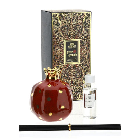 HERVIT Room perfume pomegranate with gold polka dots with red stoneware perfume 50ml