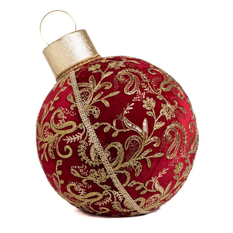 GOODWILL Décoration de sapin de Noël grande boule en tissu D 51cm