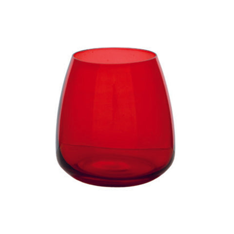 Fade Set of 6 red glass water glasses "Passion" 400 ml