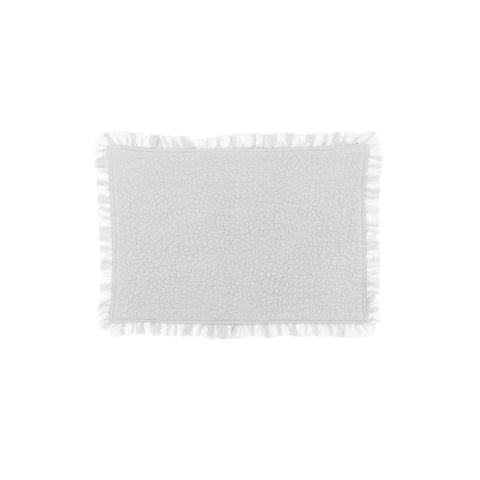 BLANC MARICLO' Set 2 tovagliette americane TIEPOLO bianco con balza 35x50 cm