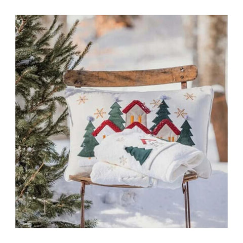 Blanc Mariclò Rectangular decorative cushion "AN ITALIAN CHRISTMAS" 53x38 cm
