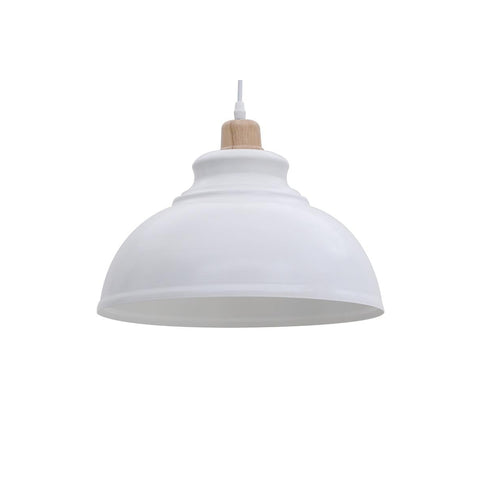 INART Lampadario da soffitto in metallo bianco 40W 35x35x108 cm