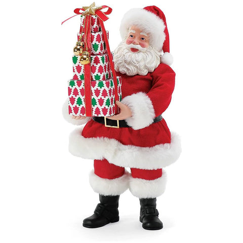 Department 56 Possible Dreams Resin Santa Claus with tower of gifts
