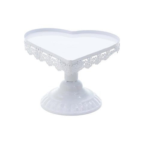 INART White metal heart-shaped cake stand 23x21x14 cm 3-70-207-0148