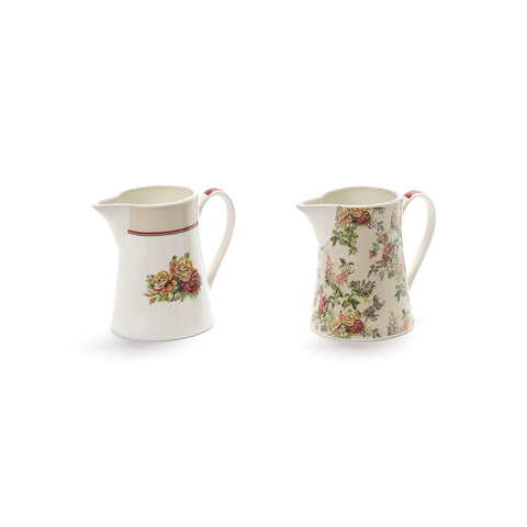 FABRIC CLOUDS Porcelain jug EMILY flowers 2 variants 250 ml