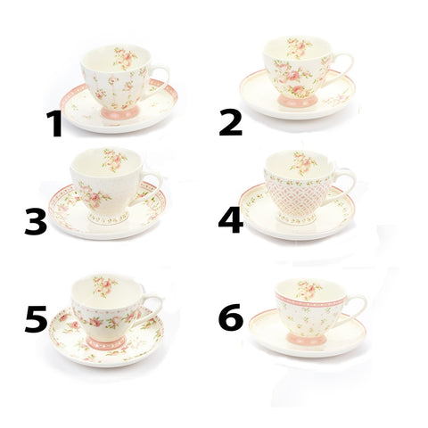 FABRIC CLOUDS Tasse à thé en porcelaine ANNETTE 6 variantes 250 ml 8,8x7,2x15 cm