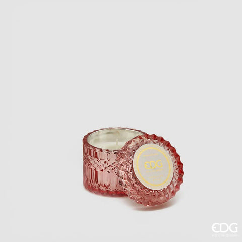 Bougie parfumée EDG Enzo de Gasperi "Crystal" avec pot et couvercle en verre effet cristal 9 variantes