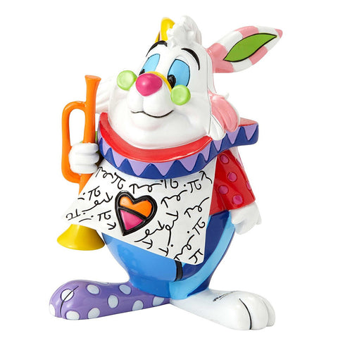 Disney White Rabbit "Alice in Wonderland" figurine in multicolored resin