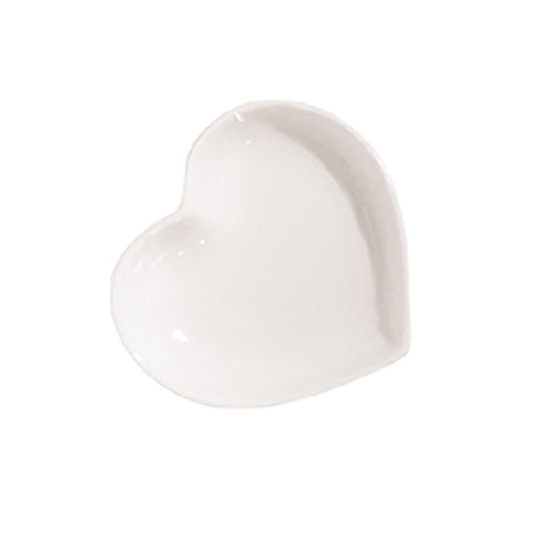 PORCELAINE BLANCHE Bol en forme de coeur CUPIDON plateau blanc 7,3x7,8x1,5 cm
